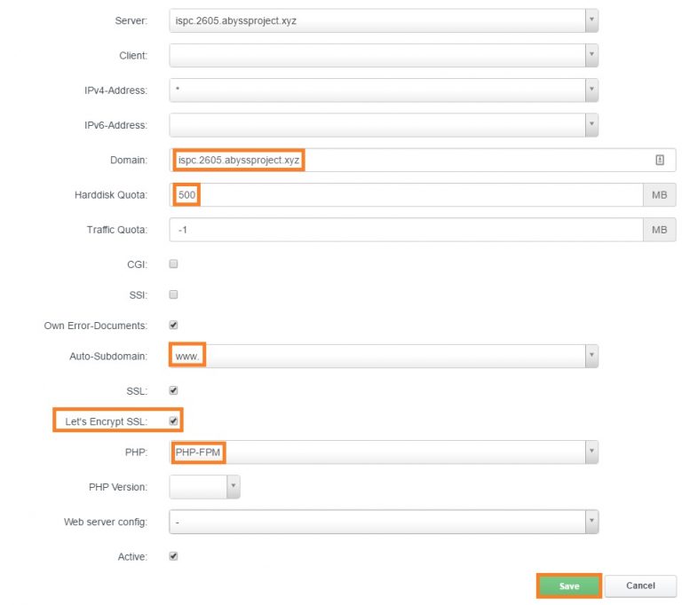 Ispconfig 3 настройка dns